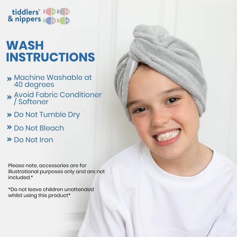 tiddlers & nippers Super Absorbent Hair Wrap Twist Towels |