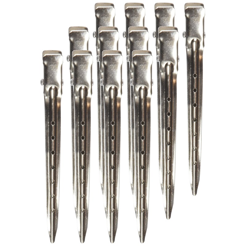 Soft 'N Style Duck Bill Clips Steel, 12 Bag