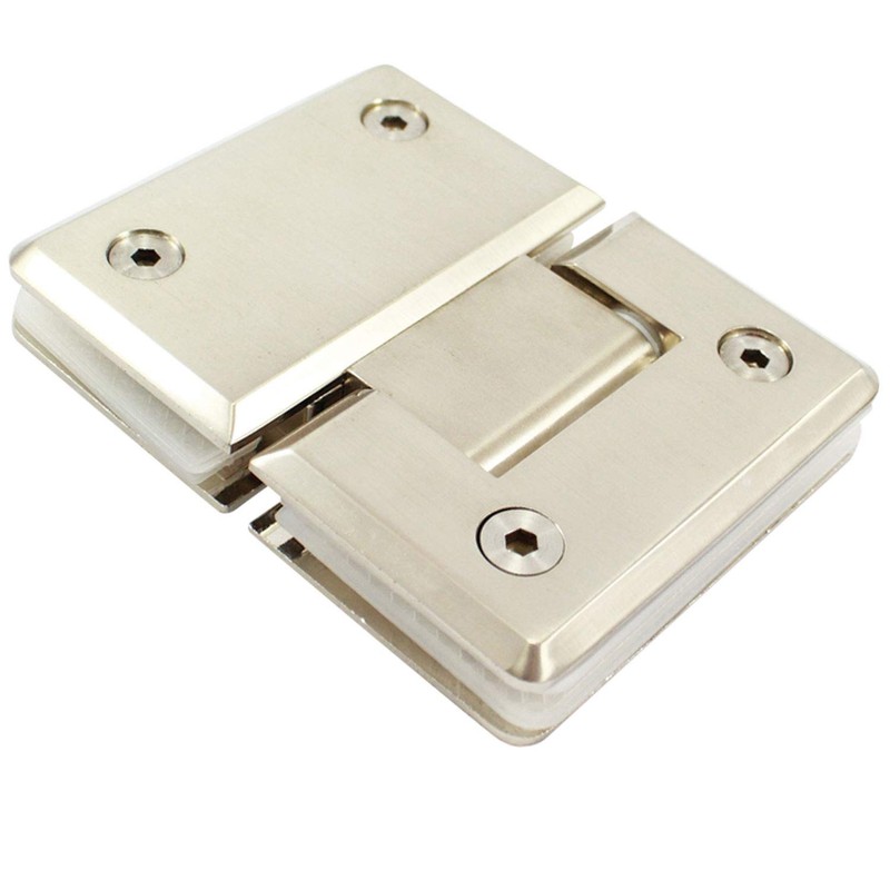 Stainless Steel 180 Degree Shower Hinge Door Bracket - Polished
