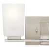 Kichler 55016NI Roehm Vanity, 2-Light 150 Total Watts, Brushed Nickel