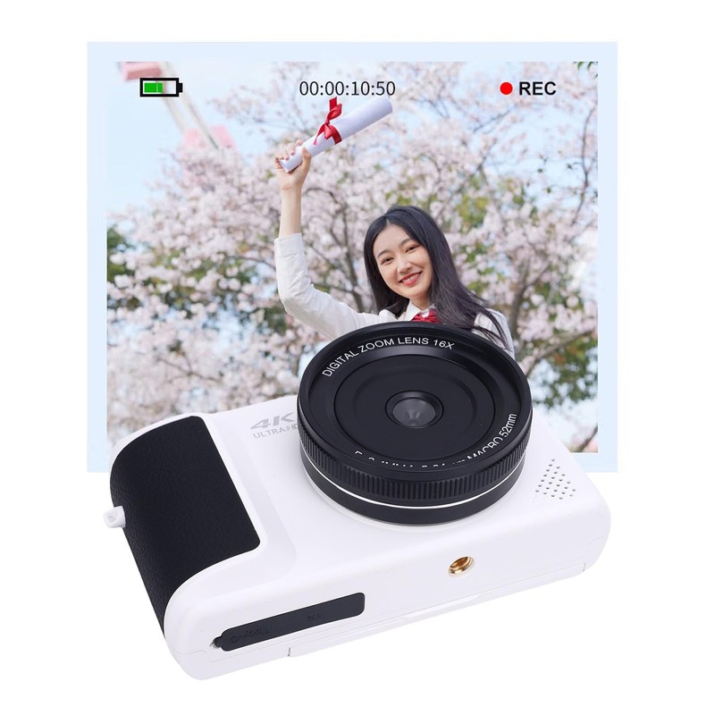 4K Digital Camera for Photography, HD 64MP 16X Digital Zoom