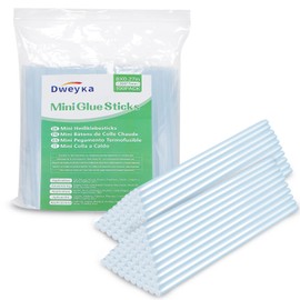 Dweyka Glue Sticks 100 Pieces Diameter 7 mm x 200 mm, Hot Glue for Small Hot Glue Guns 7 mm x Length 200 mm, Transparent, Solvent-Free, Quick Drying
