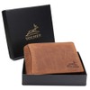 Fa.Volmer ® Mens Sturdy Brown Genuine Buffalo Leather Wallet with
