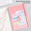 RETTACY Notebook A4 Lined, Lightweight Ring Binder, Diary 55 Sheets