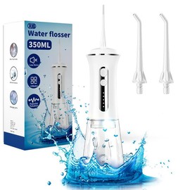 XJB Water Dental Flosser Pick for Teeth, Water Teeth Cleaner Flossing for Home Travel, Oral Cleansing Water Flosser, 350ML SUPER Larger Tank