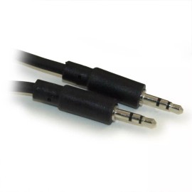 My Cable Mart 10ft 2.5mm Mini Stereo TRS Plug Male/Male Cable  Black