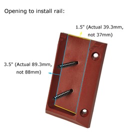 PNP111902-R Myard 2PCs Red Anti-UV Solid Deck Railing Connectors for 2x4 (Actual 1.5x3.5) Inches Stair Wood Handrail, Sturdy Nylon with 304 Stainless Steel Coating Hardness 12.9 Screws for Wood Post