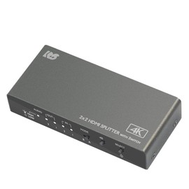 Ratoc System, Supports 4K60Hz, 2 Inputs, 2 Outputs, Input Switching Function, HDMI Splitter, Downscale Compatible