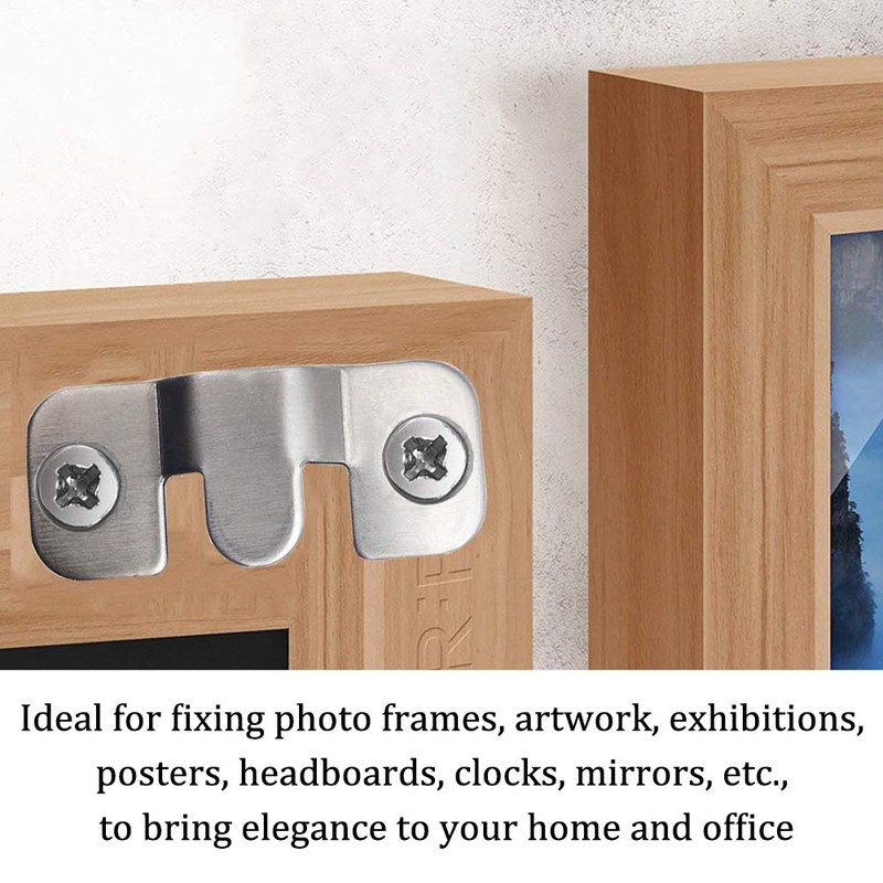 Flush Concealed Mount Bracket, Interlocking Photo Frame Hook, Heavy Duty
