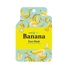 DearDerm Moisturizing Sheet Masks, Facial Mask Skincare - Soothing, Firming, Purifying, Moisture, Nurturing, Brightening, Elasticity - Banana (10 Sheets)