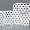 Sparkling Polka Dot Sequin Paper Gift Bag with Handles Square 6ea