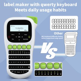 H1100 Label Maker, Label Maker Machine with Tape 12mm Laminated, Portable Labeler with Backlit-LCD Multi-Templates, Handheld Wire Label Makers, Inkless Labeling Maker for School Office Organization