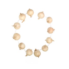 Nereds Garlic Garland Necklace Fake Garlic Garland Hanging Artificial Garlic Bunch for Vampire Slayer Fancy Dress Costume