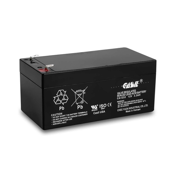 Casil 12V 3.3Ah Replacement Battery Compatible with Back-UPS Model BE325, BE325R (RBC47)