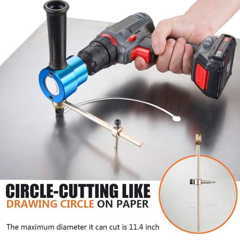 Dicfeos Double Head Metal Sheet Nibbler Cutter with Circle Cutting