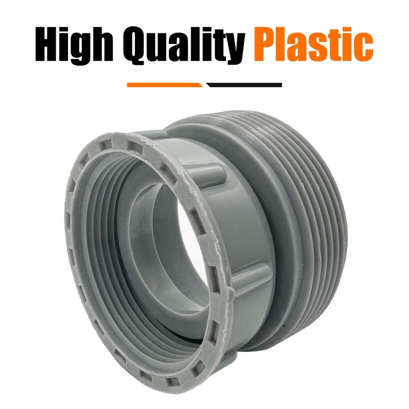2Pcs Female 45mm to Male 58mm Sink Drain Reducer Coupling,Plastic