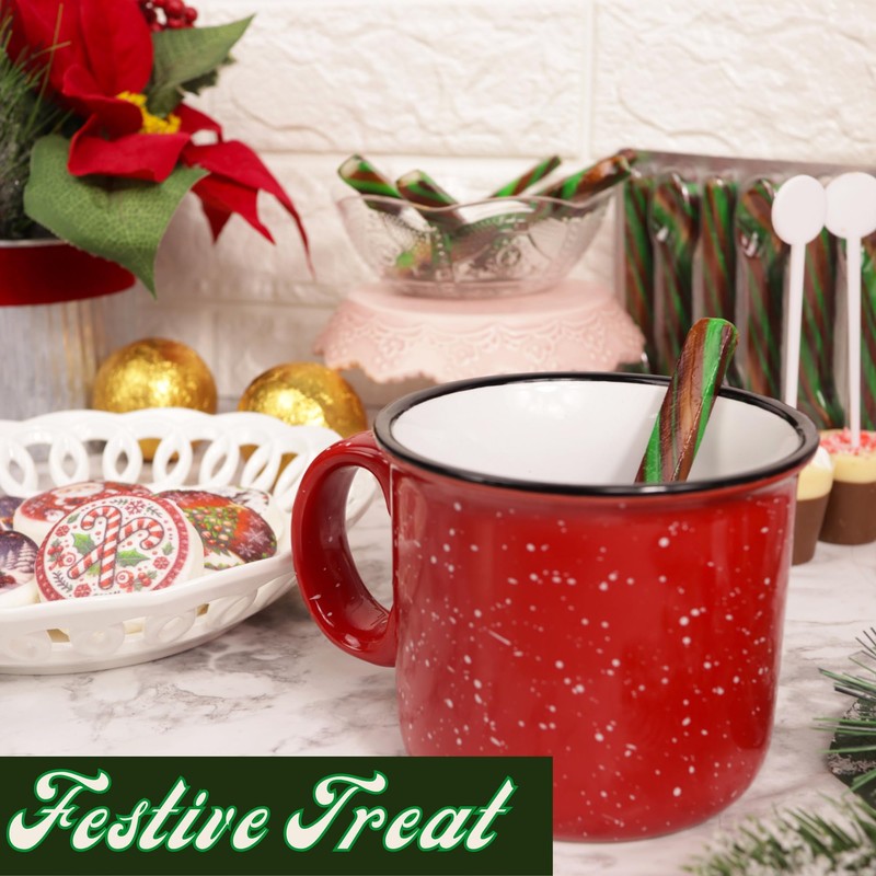 Mint Chocolate Candy Spoons, Hot Cocoa and Coffee Stir Sticks,