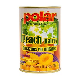 MW Polar Foods Peach Halves, 15-Ounce (Pack of 12)