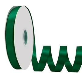 Loomjoyz 5/8 inch forest green satin Ribbon 100 yard Double Face satin Ribbon Craft Fabric ribbon for gift wrapping bouquet wedding party decorations