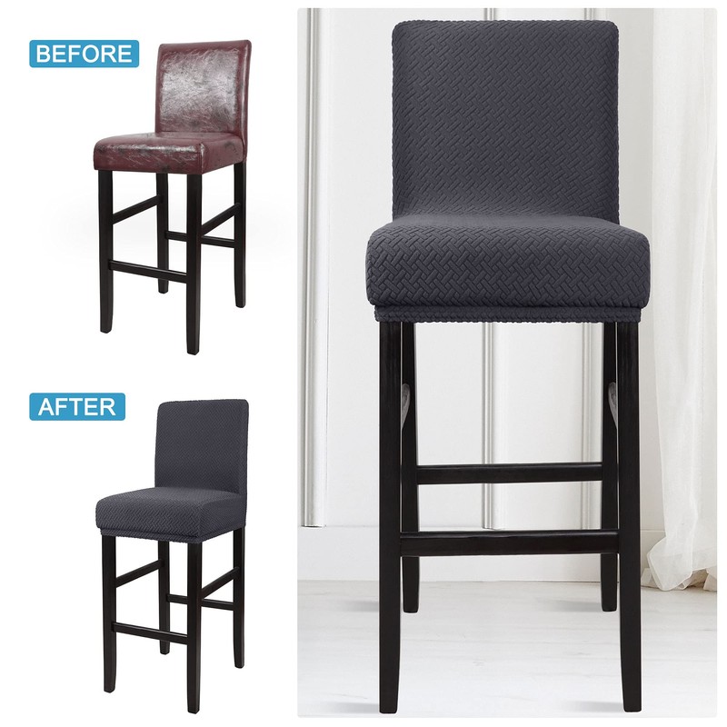 PiccoCasa Stretch & Removable Dining Chair Covers for Pub Counter,