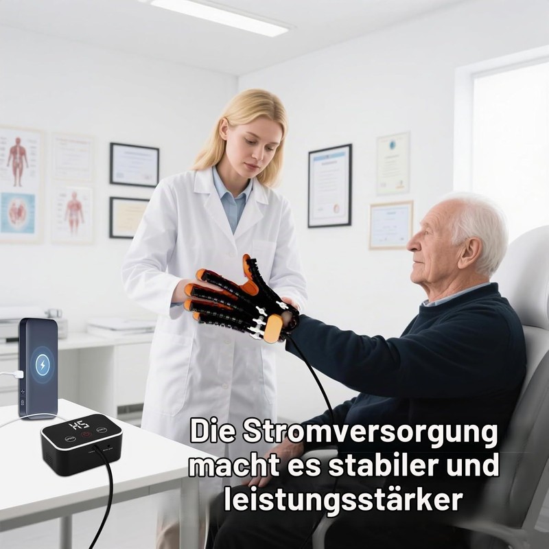 Rehabilitation Robot Gloves for Stroke Finger Recovery Left