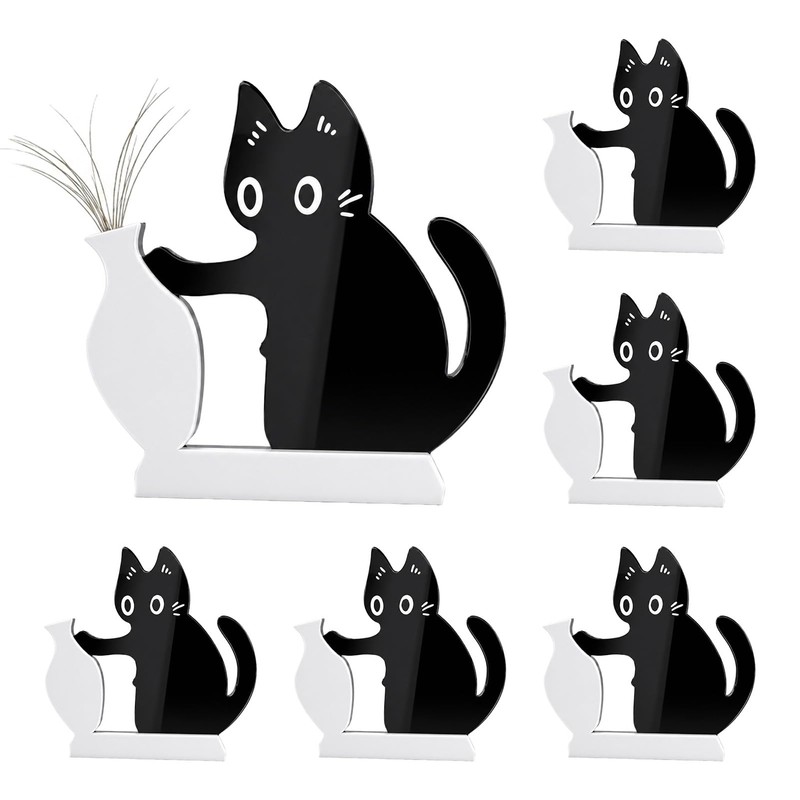 6 Pcs Cat Whisker Holder, Clear Acrylic Whisker Holder Magnet
