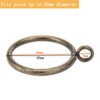 WYIPOLZI 50 Pack 38mm Antique Brass Curtain Rings, Metal Drape