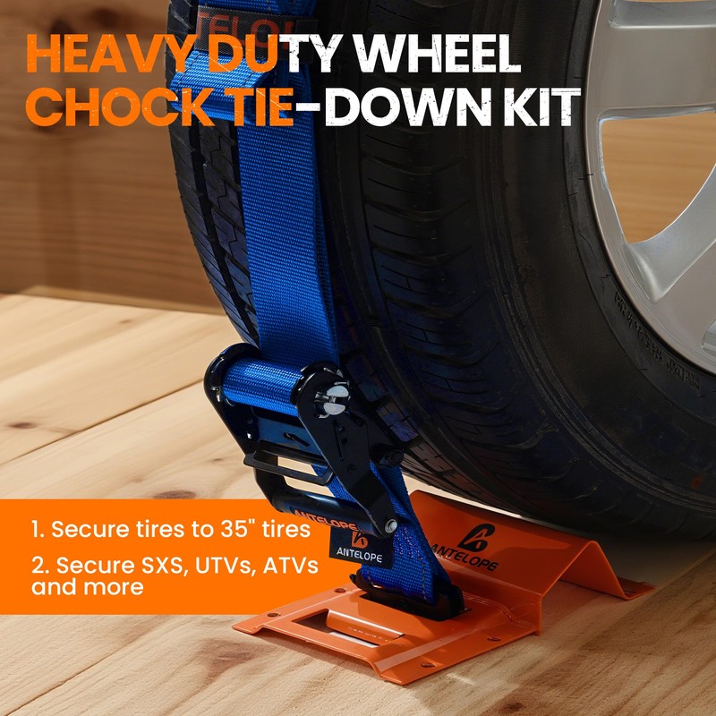 A ANTELOP 2" x 10FT Heavy Duty Wheel Chock Tie