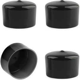 FDXGYH 4 Pcs 1.98-Inch Bearing Bars Cover Bearing Rubber Caps Trailer Wheel Hub Dust Covers Replacement Bearing Protector (Black)