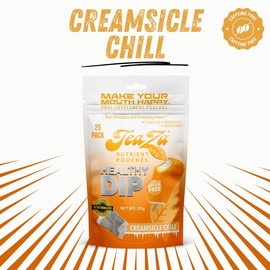 TeaZa Herbal Pouches "Chill Series" - Pick Your Flavor - Herbal Tea, Chamomile & B Vitamins, Wintergreen, Creamsicle, Cherry, Cool Mint - Flavour: Creamsicle Chill