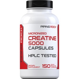 Piping Rock Piping Rock Creatine Monohydrate Capsules | 5g Pills | Micronized | Non-GMO, Gluten Free Supplement