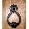 Twisted Iron Door Knocker with Simple, Graceful Style - Black