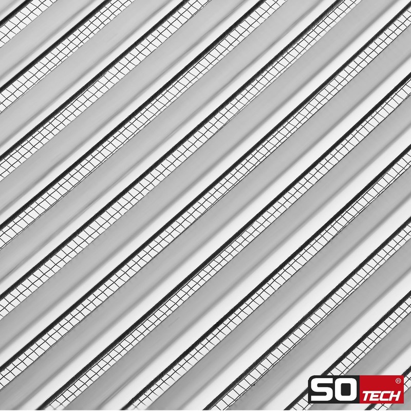 SOTECH Aluminium Lüftungsgitter 125 x 125 mm Edelstahloptik mit Insektenschutz