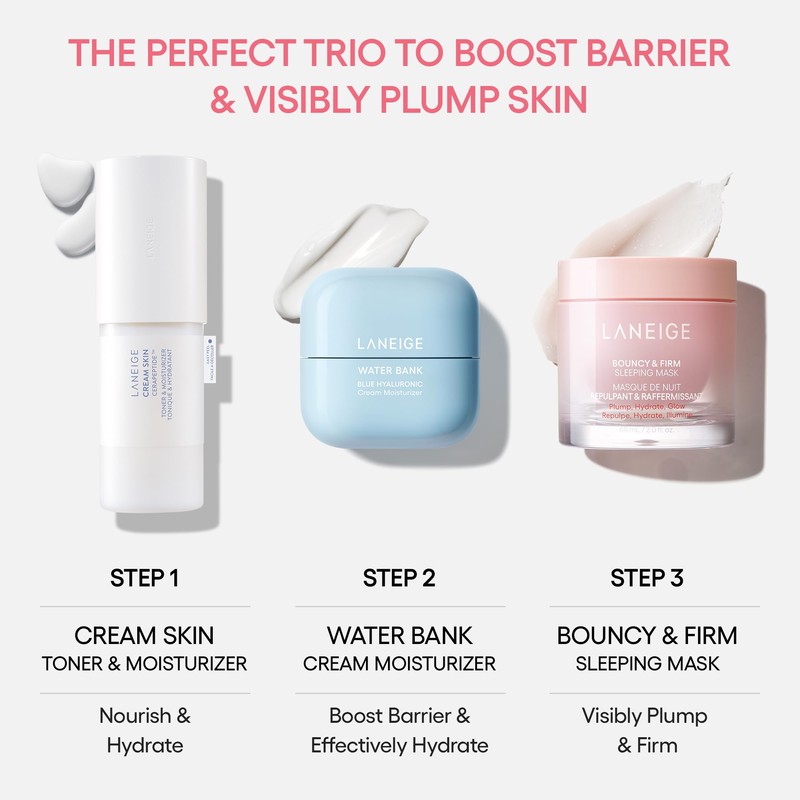 LANEIGE Bouncy and Firm Sleeping Mask: Revitalize, Smooth, Peony &