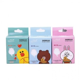 Popular Portable Ezerine Pure Cotton Pads, Ultra-Thin Non-Woven Makeup Remover Cotton, 80 Count 7cm*6cm / White 10ea