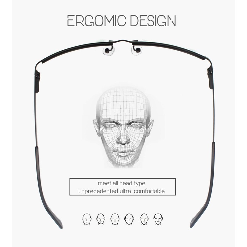 Global Glasses Men's Frame Glasses Blocking Blue Light Gaming Computer