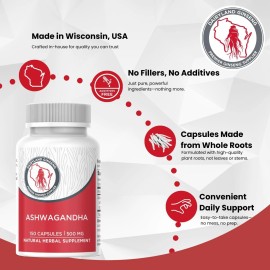 Dairyland Ashwagandha Capsules 150ct – 1000mg Max Strength Root Powder
