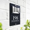 Custom Signs Solar Illuminated Modern Anthracite House Number Sign 24cm