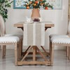Braided Striped Table Runner Rustic Embroidery Coffee Table Runners for