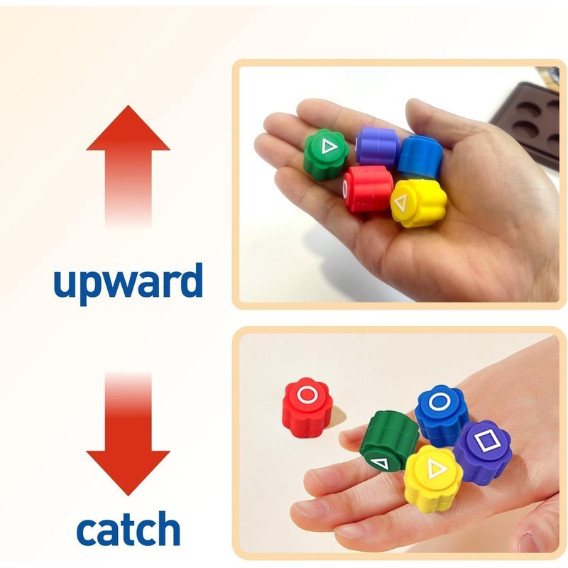 TIAMORK Korean Game Stone Catching Toy, Gonggi 5pc Set Squid