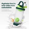 Shaker Mezclador Awvuq 700ml Verde Con Filtro Proteína Gimnasio Libre