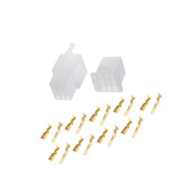 Partuto 9 Pin Car Electrical Wire Connector Plug Kits Waterproof 2.8 Series Male Female Cable Terminal Housing Plastic Copper White Replacement