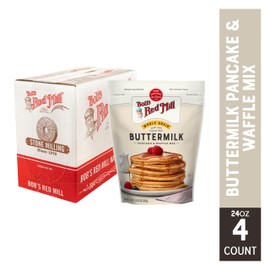 Bob's Red Mill Organic Buttermilk Pancake & Waffle Mix, 24oz (Pack of 4) - Kosher