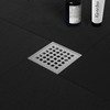 Neodrain 4 in Square Shower Drain Brushed 304 Stainless Steel