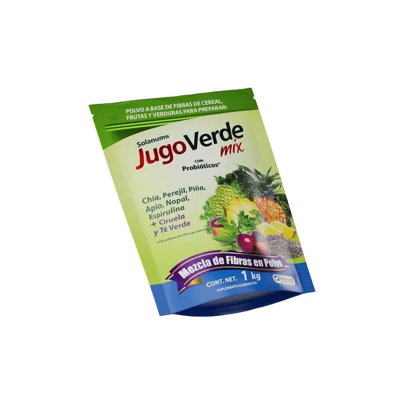 Jugo Verde Mix Fibra + Probiotico En Polvo 1 Kg
