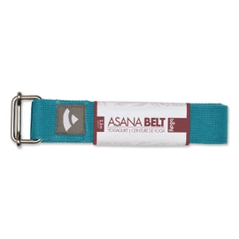 Bodhi Yoga Strap Asana Belt Made of Cotton with Metal Sliding Buckle, Practical Yoga Accessory, Basic Aid Not Only for Beginners petrol