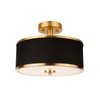 Edwarmlux 3-Light Semi Flush Mount Ceiling Light Fixture, 12.6" Gold