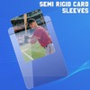 DEDC 100Pcs Semi Rigid Card Holder, Semi Rigid Card Sleeves