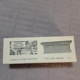 Concord General Store Accessories Vintage #2284.00 Mini Dollhouse Store Counter