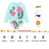 ZNYUNE Girls One Piece Rashguard Swimwear Long Sleeve Swim Suit